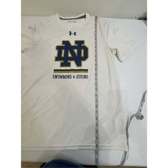 Notre Dame swimming and diving white tshirt Under Armour small - Picture 4 of 5